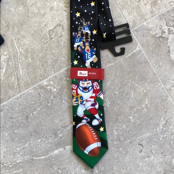 Football Santa Holiday Tie - Picture 2 of 3